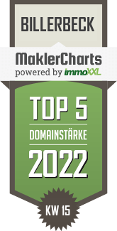 MaklerCharts KW 14/2022 - Immobilien Quinez ist TOP-5-Makler in Billerbeck