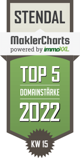 MaklerCharts KW 14/2022 - HB-Immobilien GmbH ist TOP-5-Makler in Stendal