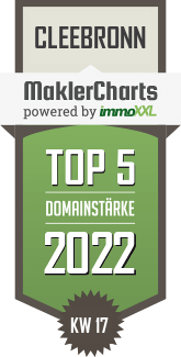MaklerCharts KW 16/2022 - KMS Immobilien GmbH ist TOP-5-Makler in Cleebronn