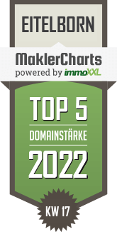 MaklerCharts KW 16/2022 - J.C. Müller Immobilien OHG ist TOP-5-Makler in Eitelborn