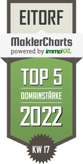 MaklerCharts KW 16/2022 - D.I.R.K. Immobilien ist TOP-5-Makler in Eitorf