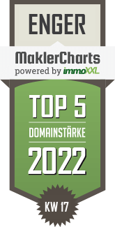 MaklerCharts KW 16/2022 - Enger & Dittrich Immobilien GmbH ist TOP-5-Makler in Enger