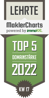 MaklerCharts KW 16/2022 - Lehrter Wohnungsbau GmbH ist TOP-5-Makler in Lehrte