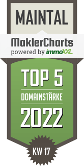MaklerCharts KW 16/2022 - LBS Immobilien GmbH ist TOP-5-Makler in Maintal
