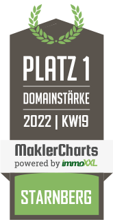 MaklerCharts KW 18/2022 - Claudia BADER Immobilien ist bester Makler in Starnberg