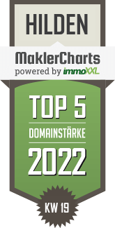 MaklerCharts KW 18/2022 - Immobilien Doris Demski GmbH und Co. KG  ist TOP-5-Makler in Hilden