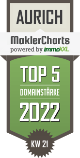 MaklerCharts KW 20/2022 - Mayer & Dau Immobilien GmbH ist TOP-5-Makler in Aurich