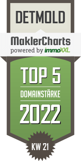 MaklerCharts KW 20/2022 - Martin Knehe Immobilien e.K. ist TOP-5-Makler in Detmold