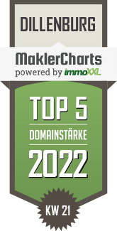 MaklerCharts KW 20/2022 - Dreiländereck-Immobilien UG (haftungsbeschränkt)  ist TOP-5-Makler in Dillenburg