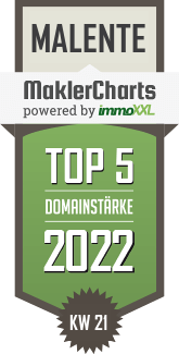 MaklerCharts KW 20/2022 - Runge-Immobilien ist TOP-5-Makler in Malente