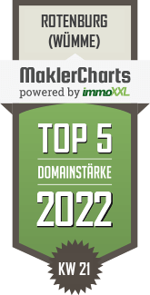 MaklerCharts KW 20/2022 - MARINUS Immobilien, Inh. Marinus Grimberg ist TOP-5-Makler in Rotenburg (Wümme)