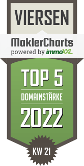 MaklerCharts KW 20/2022 - Gosebrink Immobilien ist TOP-5-Makler in Viersen