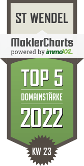 MaklerCharts KW 22/2022 - S-Immobilien- und Finanzberatungsgesellschaft mbH ist TOP-5-Makler in St Wendel