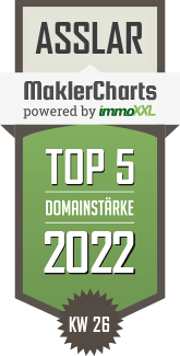 MaklerCharts KW 25/2022 - Immocon360®, Inh. Marco Orlinski ist TOP-5-Makler in Aßlar