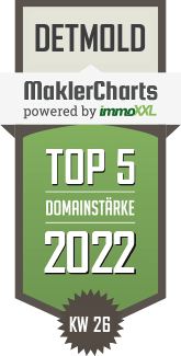 MaklerCharts KW 25/2022 - Martin Knehe Immobilien e.K. ist TOP-5-Makler in Detmold