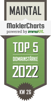 MaklerCharts KW 25/2022 - Immola-Immobilien, Inh. Günther Lapp ist TOP-5-Makler in Maintal