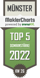 MaklerCharts KW 25/2022 - Harling oHG - Immobilien und Treuhand ist TOP-5-Makler in Münster