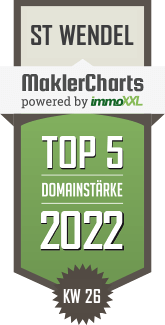 MaklerCharts KW 25/2022 - S-Immobilien- und Finanzberatungsgesellschaft mbH ist TOP-5-Makler in St Wendel