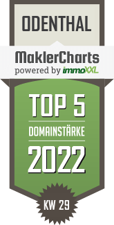 MaklerCharts KW 28/2022 - Marc Odenthal Immobilienmanagement ist TOP-5-Makler in Odenthal