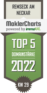 MaklerCharts KW 28/2022 - OD Olmesdahl Immobilien ist TOP-5-Makler in Remseck am Neckar