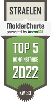 MaklerCharts KW 32/2022 - Tecklenburg GmbH ist TOP-5-Makler in Straelen