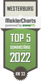 MaklerCharts KW 32/2022 - Dr. Schmidt-Bovendeert Immobilien e.K. ist TOP-5-Makler in Westerburg