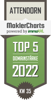 MaklerCharts KW 34/2022 - Hausverwaltung B�hler Immobilien KG ist TOP-5-Makler in Attendorn