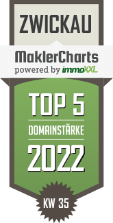 MaklerCharts KW 34/2022 - Immobilienbro Khn ist TOP-5-Makler in Zwickau