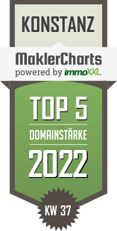 MaklerCharts KW 36/2022 - bi bodenseeimmo gmbh ist TOP-5-Makler in Konstanz