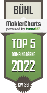 MaklerCharts KW 38/2022 - Gesellschaft f�r Bauen und Wohnen mbH ist TOP-5-Makler in B�hl
