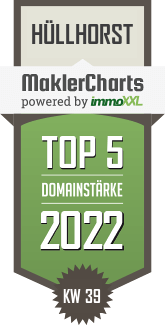 MaklerCharts KW 38/2022 - IVM Immobilien e.K. ist TOP-5-Makler in Hllhorst