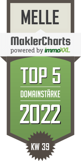 MaklerCharts KW 38/2022 - Holzmann-Immobilien ist TOP-5-Makler in Melle