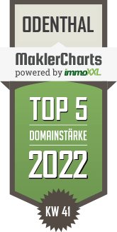 MaklerCharts KW 40/2022 - Marc Odenthal Immobilienmanagement ist TOP-5-Makler in Odenthal