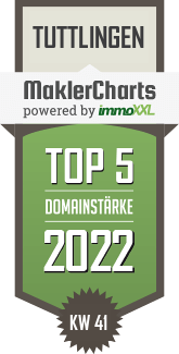 MaklerCharts KW 40/2022 - Die Wohnbau | Tuttlinger Wohnbau GmbH ist TOP-5-Makler in Tuttlingen