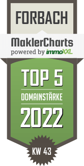 MaklerCharts KW 42/2022 - Immohome.net GbR ist TOP-5-Makler in Forbach