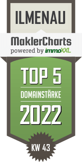 MaklerCharts KW 42/2022 - Jungebloud Immobilien ist TOP-5-Makler in Ilmenau