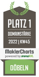 MaklerCharts KW 44/2022 - WM Immobilien GmbH ist bester Makler in Döbeln