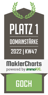 MaklerCharts KW 46/2022 - Swertz-Heine-Immobilien GbR ist bester Makler in Goch
