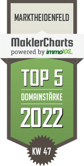 MaklerCharts KW 46/2022 - Hausverwaltung Skuthan, Inh. Tamara Skuthan ist TOP-5-Makler in Marktheidenfeld