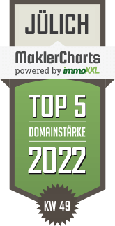 MaklerCharts KW 48/2022 - WohnBau Genossenschaft Rhein-Erft eG ist TOP-5-Makler in Jlich