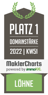 MaklerCharts KW 50/2022 - Starke Immobilien OHG ist bester Makler in Löhne