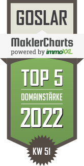 MaklerCharts KW 50/2022 - HAPKE Immobilien Management & Verwaltung ist TOP-5-Makler in Goslar