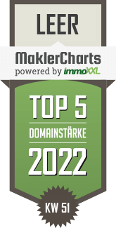 MaklerCharts KW 50/2022 - TDV Immobilien ist TOP-5-Makler in Leer