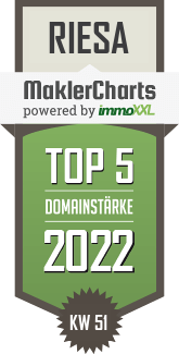MaklerCharts KW 50/2022 - Immobilien Anja Schultze ist TOP-5-Makler in Riesa