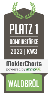 MaklerCharts KW 02/2023 - Gentsch Immobilien ist bester Makler in Waldbröl