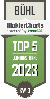 MaklerCharts KW 02/2023 - Gesellschaft f�r Bauen und Wohnen mbH ist TOP-5-Makler in B�hl
