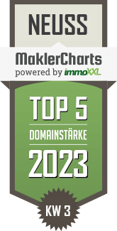 MaklerCharts KW 02/2023 - Gemeinntzige Wohnungs-Genossenschaft e.G. Neuss ist TOP-5-Makler in Neuss