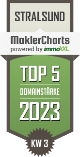 MaklerCharts KW 02/2023 - Das Immodock ist TOP-5-Makler in Stralsund