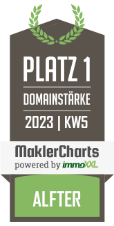 MaklerCharts KW 04/2023 - KSK-Immobilien GmbH Alfter ist bester Makler in Alfter