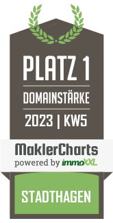 MaklerCharts KW 04/2023 - Carsten Winkelhake Immobilien ist bester Makler in Stadthagen